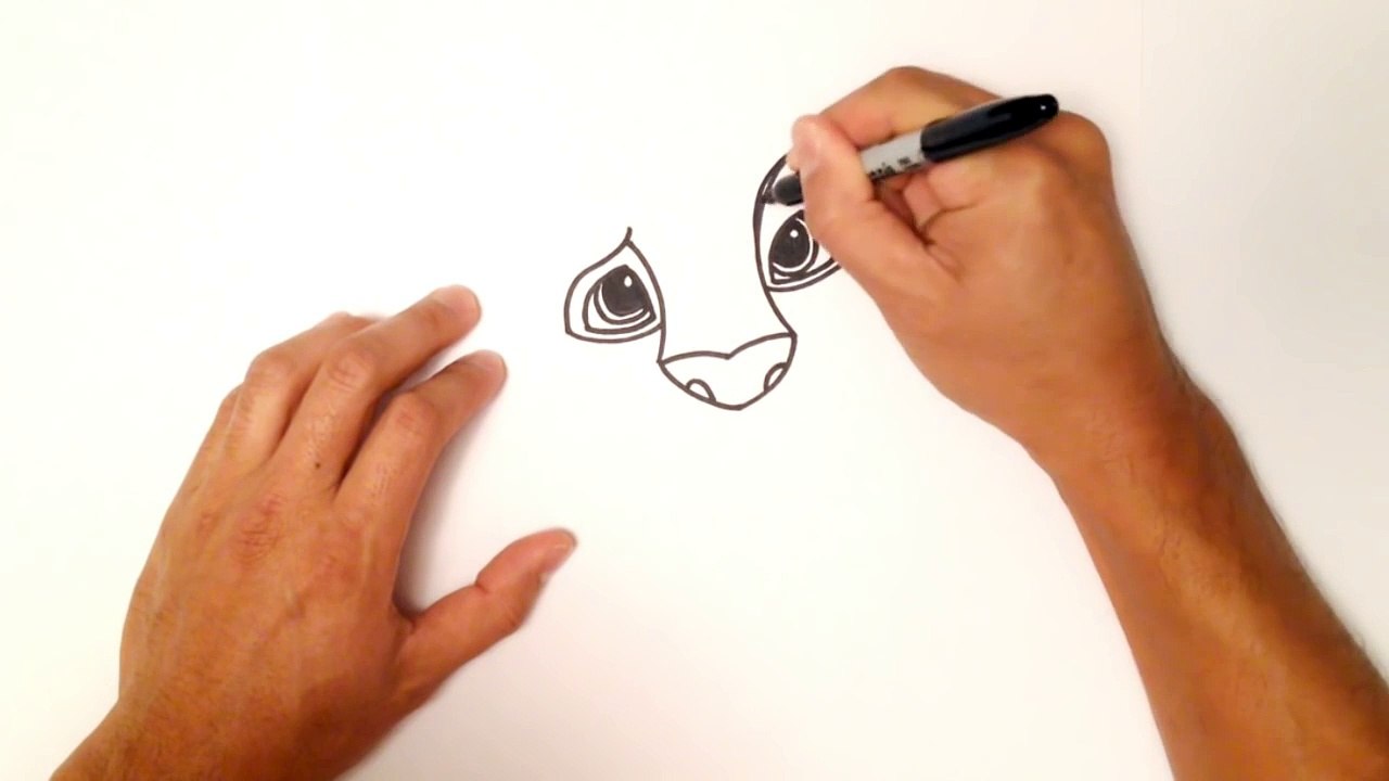 Sorteo dibujo fácil para cómo Niños lecciones paso a paso para simba