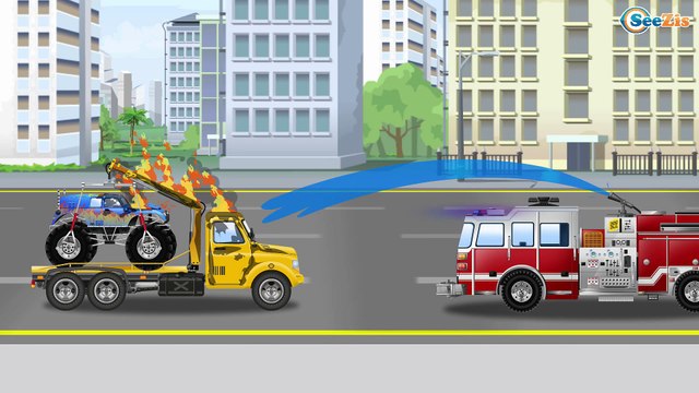 Camiones de Bomberos para Niños en español – Jugando con Vehículos de bomberos