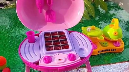 Et cuisine Coupe Coupe gril peler jouer jouet les légume Barbecue barbecue velcro playset bbq