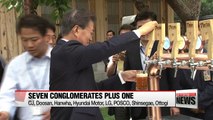 South Korean president and top business leaders discuss job creation, co-prosperity over beer at Blue House
