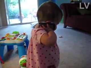 Hilarious! Baby talking on the phone
