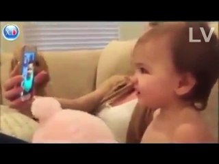 Funny Baby Speaking with friend on the phone | Very Chubby