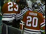 Chicago Blackhawks vs Minnesota North Stars Mini Brawl 1991