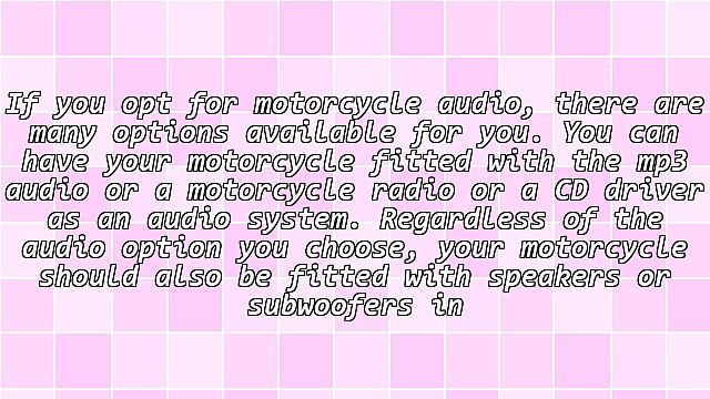 What You Should Know About Motorcycles Radios, Speakers, and Subwoofers