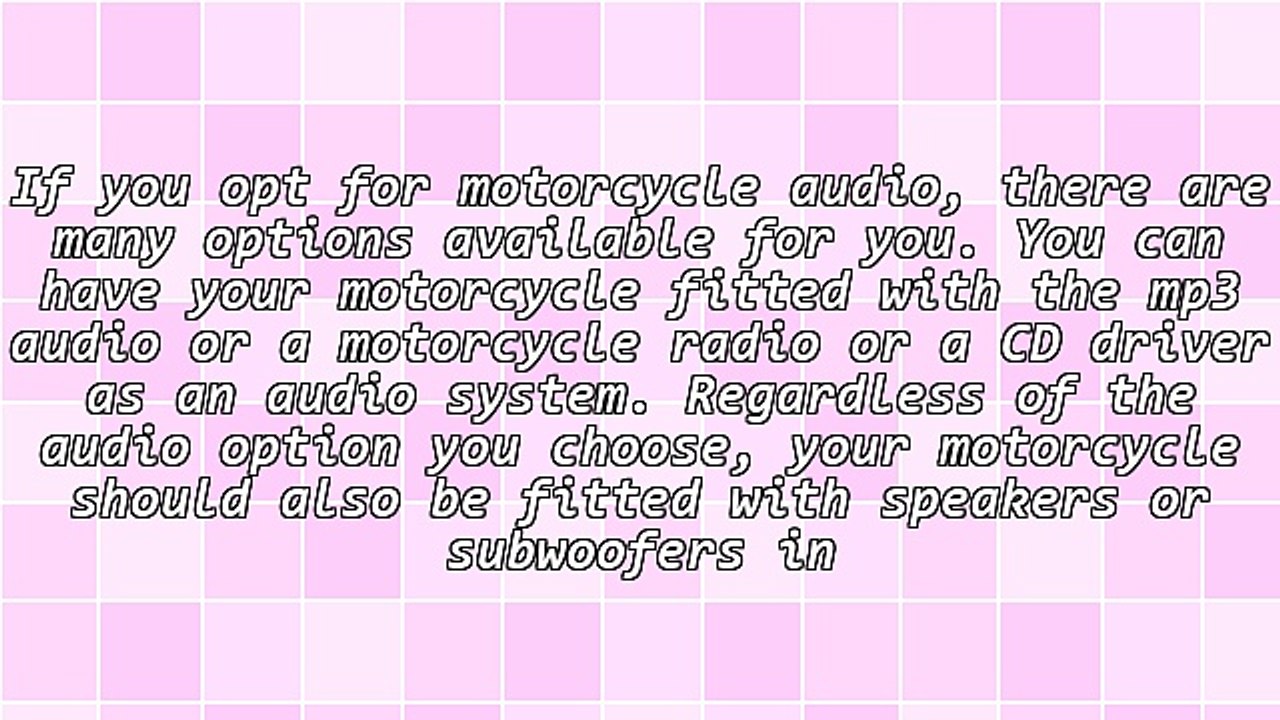 What You Should Know About Motorcycles Radios, Speakers, and Subwoofers