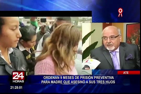 Dictan prisión preventiva para mujer que mató a sus tres hijos en Ate