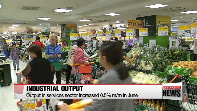 Korea's industrial output in June, biz sentiment for July offers few positives