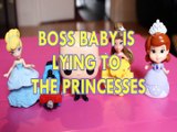 BOSS BABY IS LYING TO THE PRINCESSES  CINDERELLA THOMAS & FRIENDS BELLE SOFIA Toys BABY Videos, DREAMWORKS , DISNEY , BE