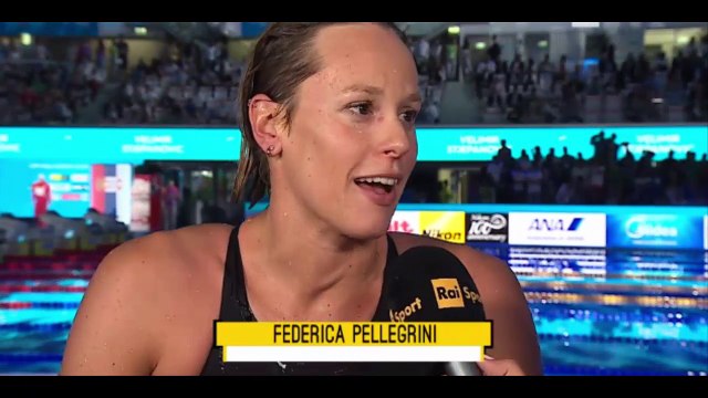 INTERVISTA FEDERICA PELLEGRINI post 200 stile. Vince l'oro ed annuncia il suo ritiro 26/7/2017