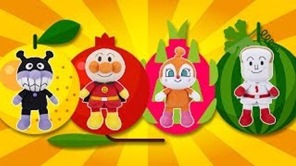 アンパンマン。子供の歌アンパンマン Wrong color fruits anpanman