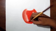 Drawing/Painting a Red Apple - Oil painting Dry brush   prismacolor pencils Draw Color Pai
