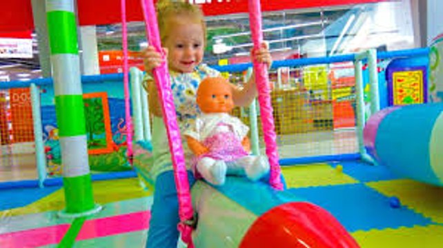 Indoor Playground with baby Born Doll Fun Playtime Family Fun play area for kids Nursery Rhyme Song