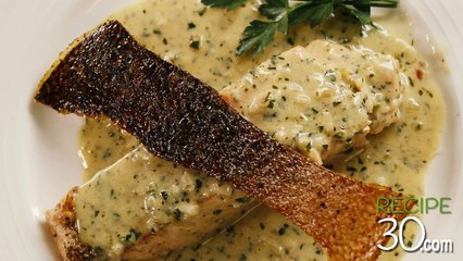 Recipe30 - Perfect Pan Seared Salmon with Lemon Butter Cream Sauce