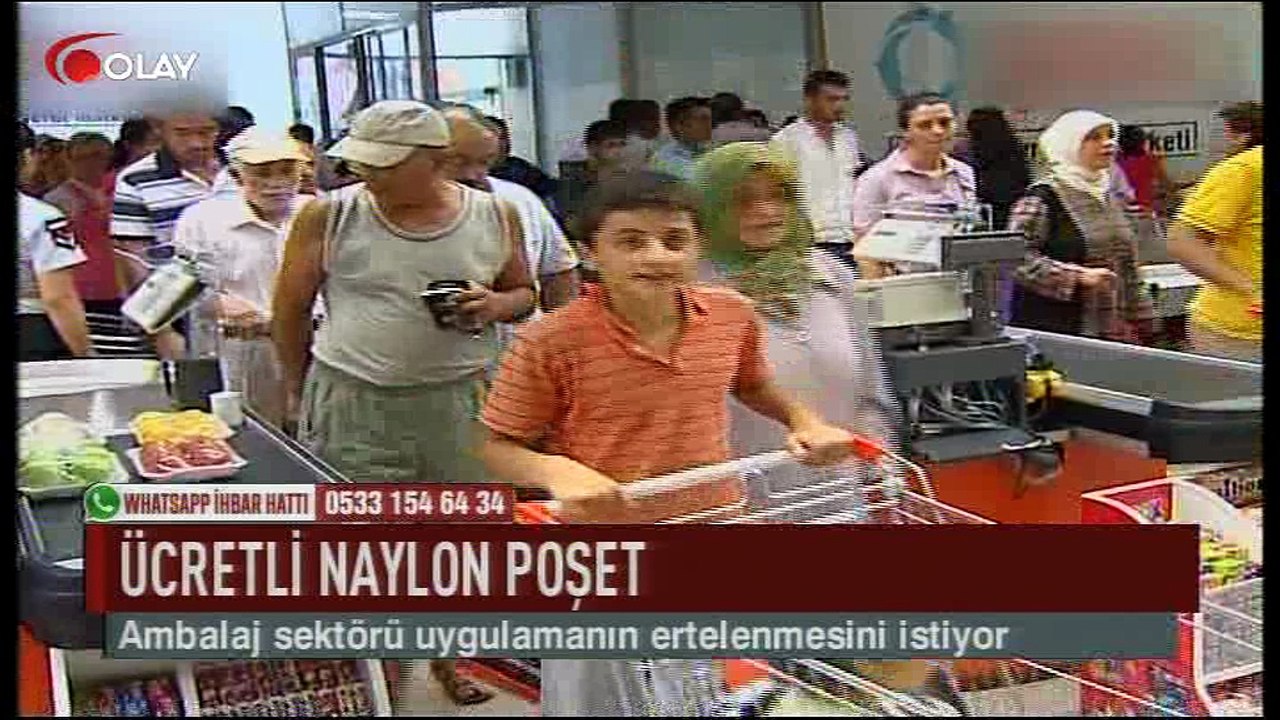 'Ücretli naylon poşet' dönemi (Haber 27 07 2017)
