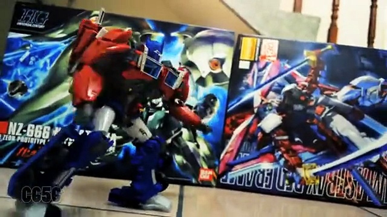 Transformers and Car racing stop motion