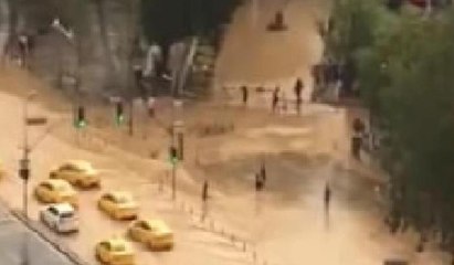 Dolmabahçe'de kara ile deniz birleşti