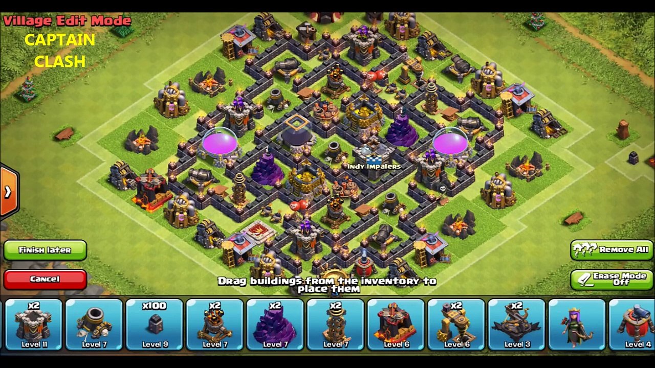 Androïde base de choc la défense conception conception salle mise en page de de ville Th4 ● clans 4 ● coc th4 g
