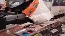 Accident de train dans une gare de Barcelone