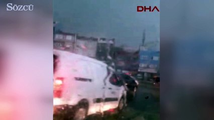 Çifte minarenin yıkıldığı an kamerada