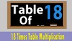 18 Times Table Multiplication | Learn 18x Table | Learn Eighteen Multiplication Tables For Kids