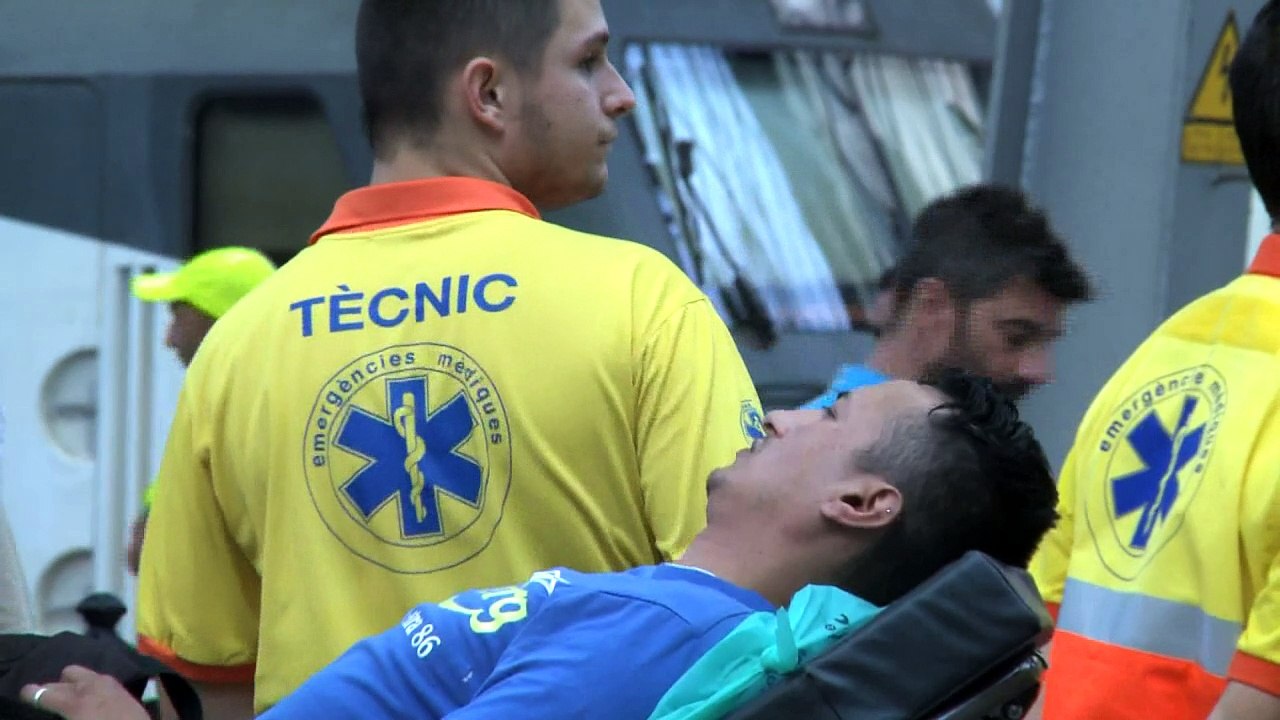 Dutzende Verletzte bei Zugunglück in Barcelona