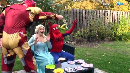 Frozen Elsa Kiss Bad Spiderman & Spiderman Become a Bad Baby vs Joker in Real Life