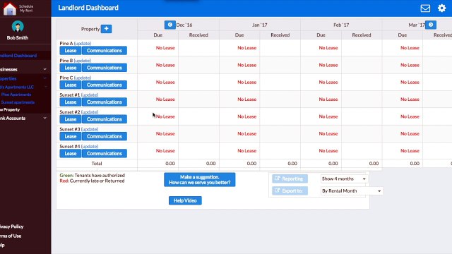 Add Lease Demo - Schedule My Rent Landlord Software