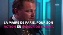 Leonardo DiCaprio décerne un prix à Anne Hidalgo pour son action