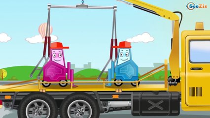 El Coche de Policía infantiles - Autobús chocó | Caricatura de Carritos Para Niños
