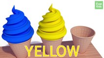 Learning Colors with 3D Soft Ice Cream for Kids Children Toddlers EvanKids