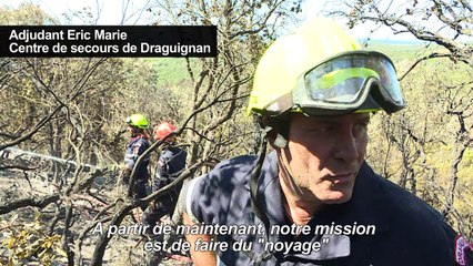 Les pompiers à l'oeuvre pour éviter de nouveaux départs de feu