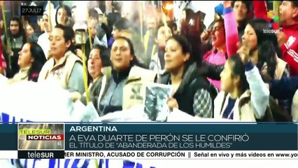 Argentina: recuerdan a Eva Perón en las calles de la capital