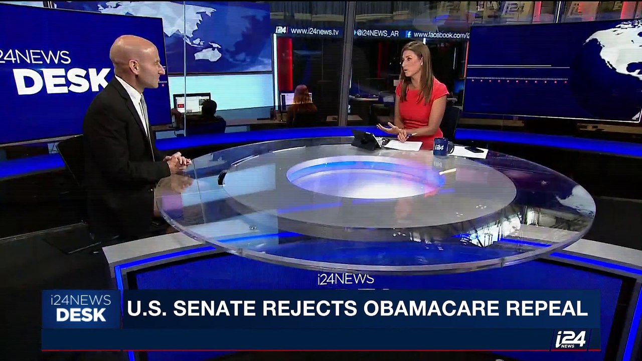 i24NEWS DESK | U.S. Senate rejects Obamacare repeal | Friday, July 28th 2017