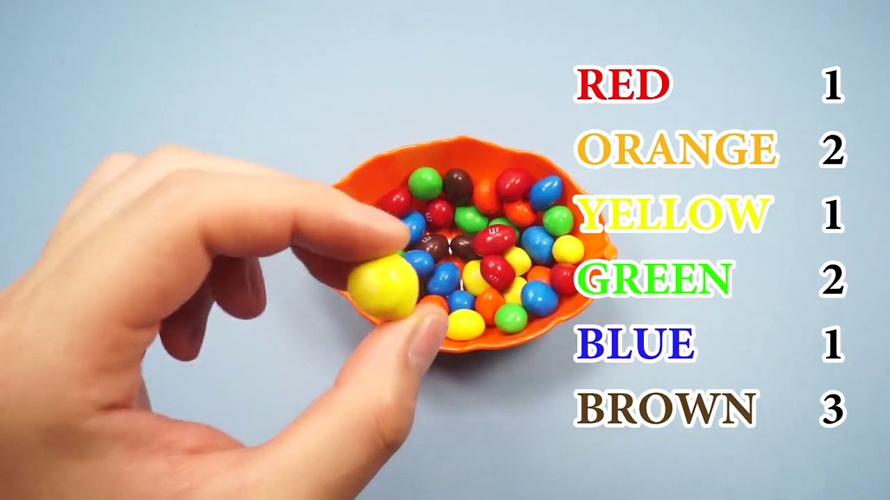 Chocolate Learn Colors For Children Kid Baby with BIG M&M Chocolate Education Video