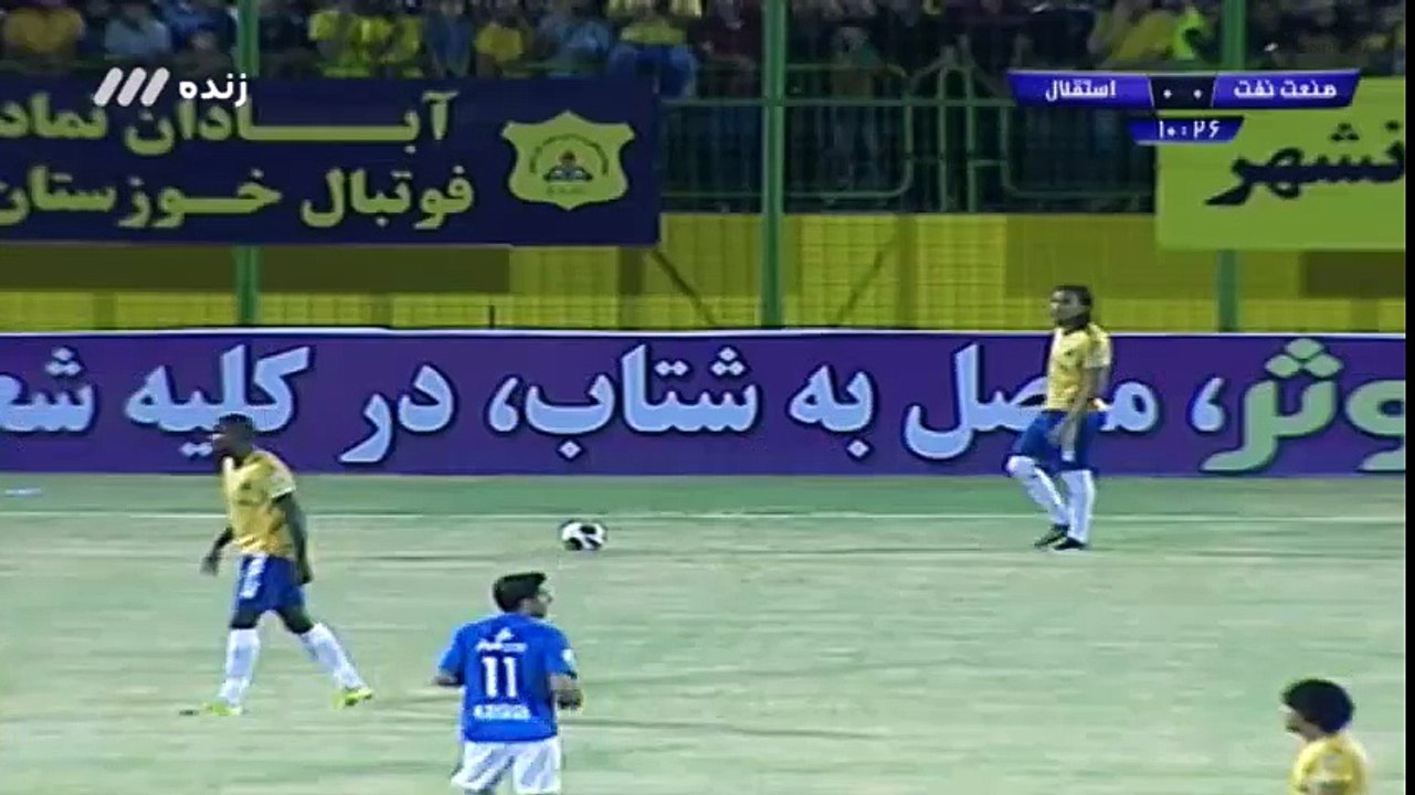 خلاصه بازی صنعت نفت آبادان 1-0 استقلال