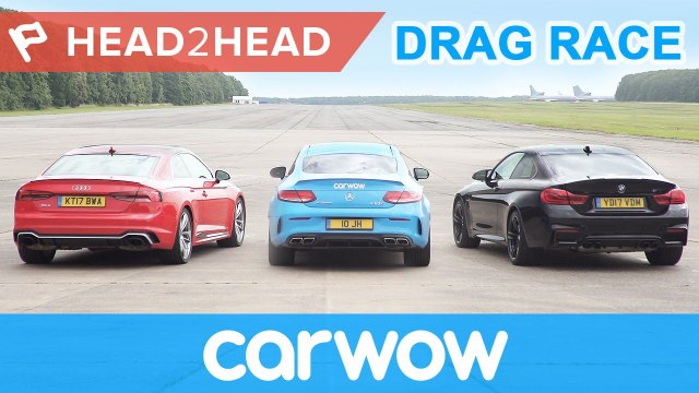 Audi RS5 Vs BMW M4 Vs Mercedes-AMG C63S Drag and Race