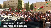 Jordanians Protest near Israeli Embassy