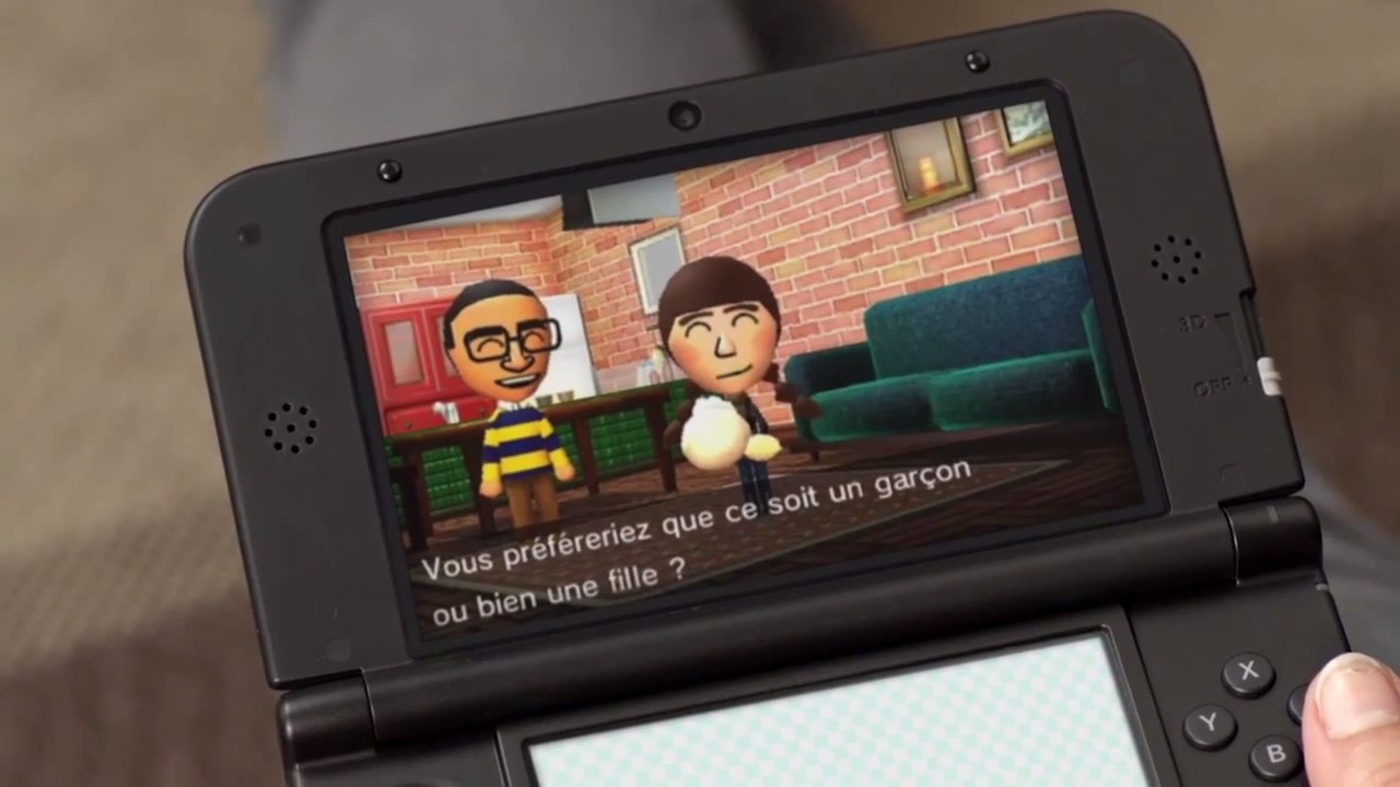 Tomodachi Life ! - Pub 04 - Eve attend un enfant de Slim