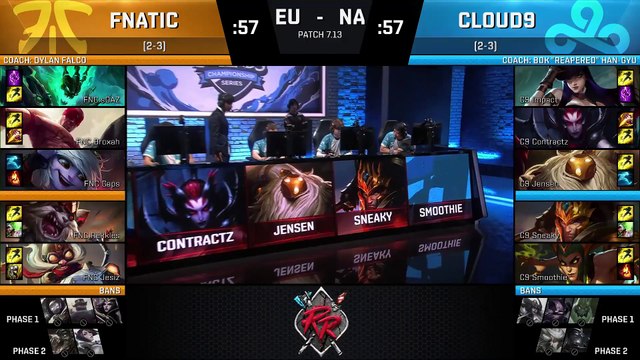 FNC vs C9 Highlights Rift Rivals EU & NA 2017 Fnatic vs Cloud9