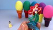 Glitter Play Doh Kinder Surprise Eggs Learn Colors Frozen Elsa Ariel Rapunzel Lala Do Play