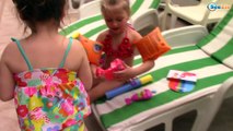 ВЛОГ Купаемся в бассейне с Куклой Беби Бон VLOG: Baby Born Doll Bath Time