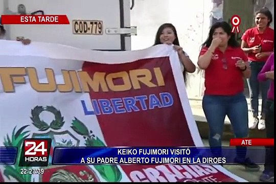 Keiko Fujimori visitó a su padre Alberto Fujimori en la Diroes