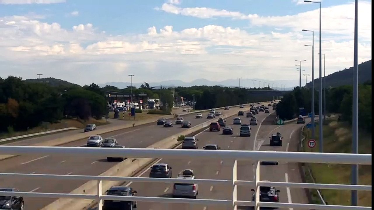 L'A7 au niveau de Montélimar ce samedi 29 juillet