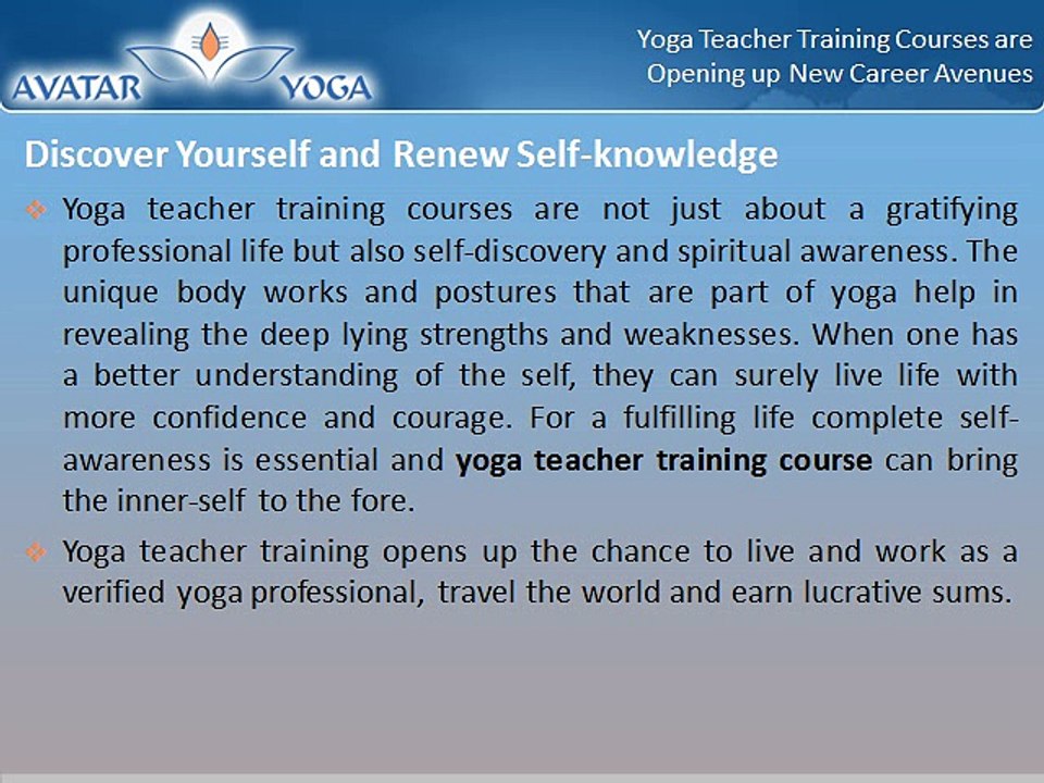 Yoga Teacher Training Courses are Opening up New Career Avenues