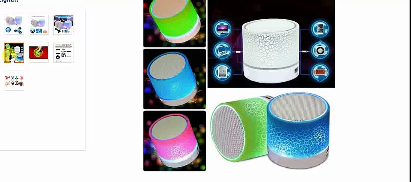 LED Wireless Portable Speaker With Fidget Spinner