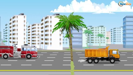 Learn Vehicles The POLICE CAR Racing w BAD CARS - Emergency Car - New Kids Cartoon