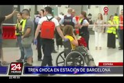 Más de 50 heridos tras choque de tren en estación de Barcelona