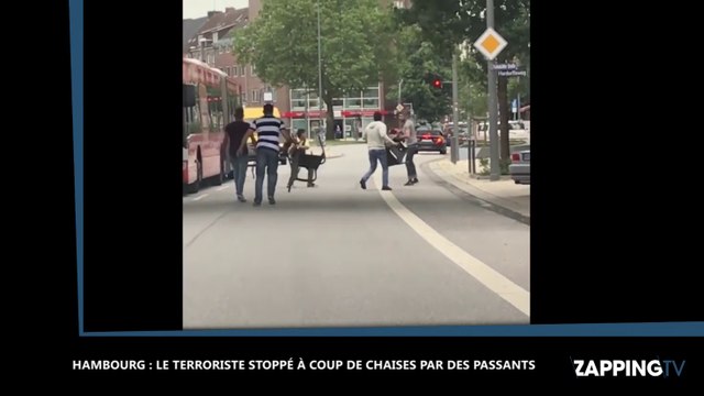 Attentat à Hambourg : Le terroriste stoppé à coup de chaises par des passants (Vidéo)