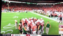 Miami Hurricane Fans Throw Trash On the Field After A Questionable Call.