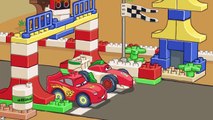 Video Niños para caricaturas sobre los coches de carrera en carrera sobre Lego tachki.lego Duplex